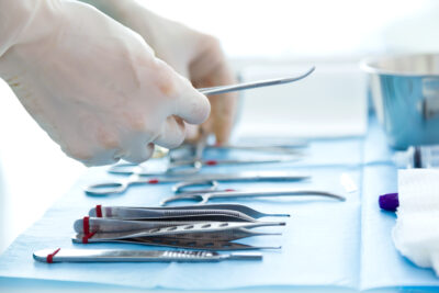 Many kind of medical equipment manage for surgeon to start opera