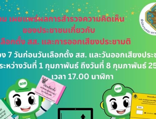 ห้าม เผยแพร่ผลการสำรวจความคิดเห็นของประชาชนเกี่ยวกับการเลือกตั้ง สส. และการออกเสียงประชามติ ช่วง 7 วันก่อนวันเลือกตั้ง สส. และวันออกเสียงประชามติ ระหว่างวันที่ 1 กุมภาพันธ์ ถึงวันที่ 8 กุมภาพันธ์ 2569 เวลา 17.00 นาฬิกา